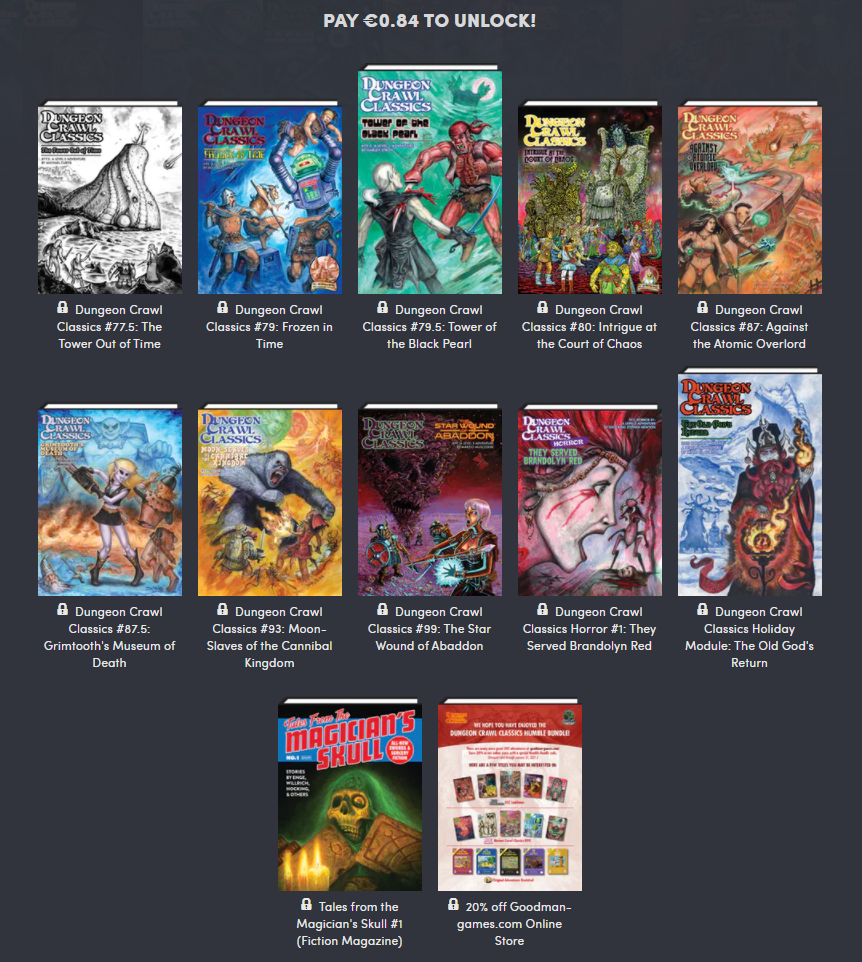 Humble Bundle – Dungeon Crawl Classics & Black Library – The Kind GM
