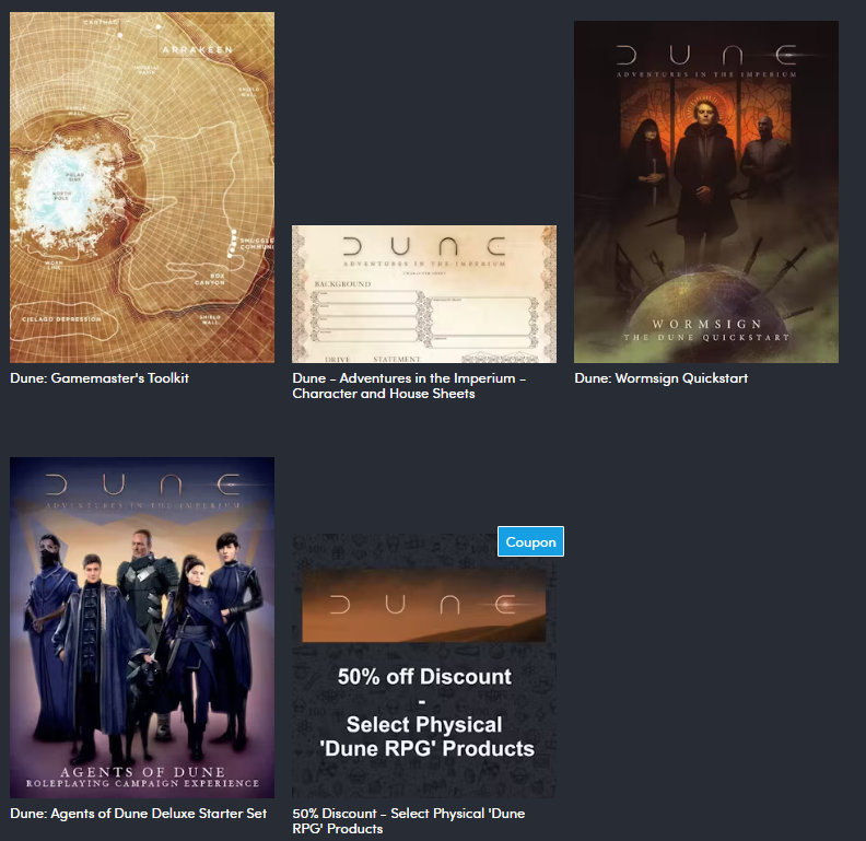 Humble Book Bundle – Dune Adventures Tabletop RPG – The Kind GM